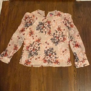 floral mesh blouse